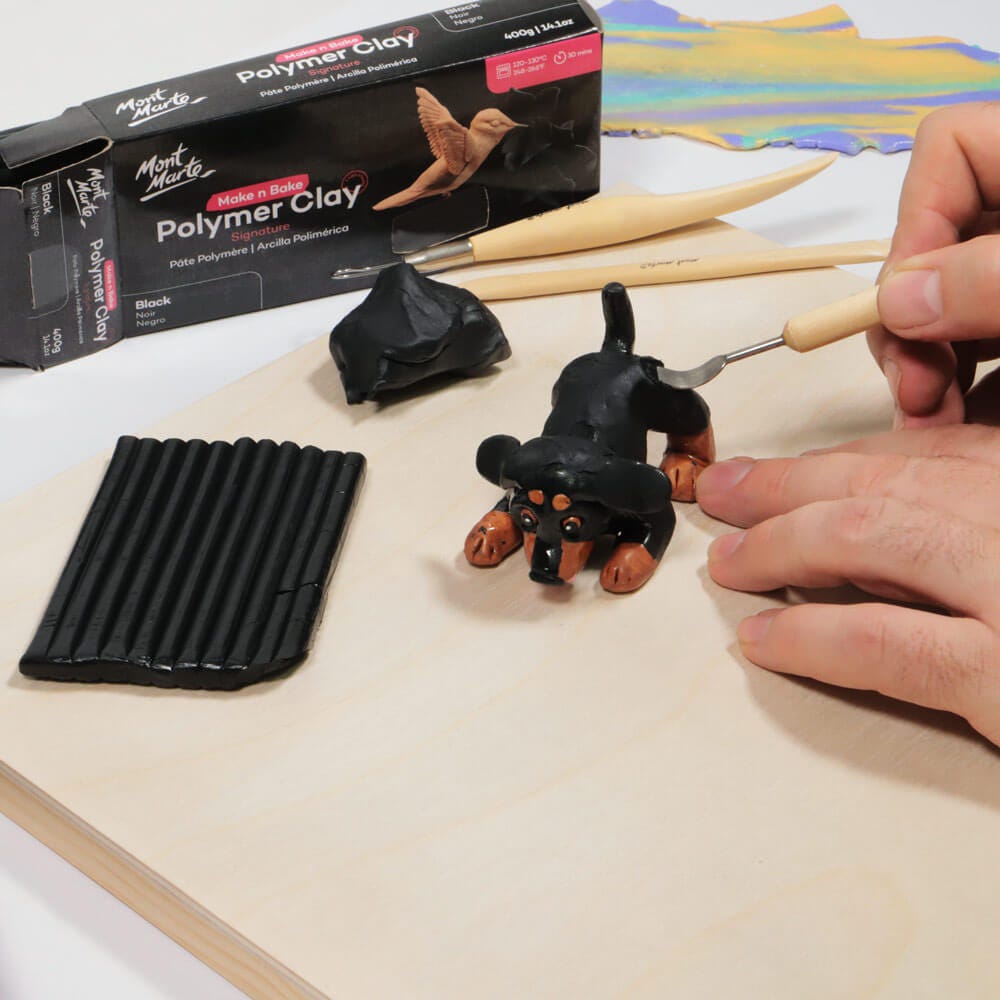 Mont Marte Make N Bake Polymer Clay Signature 400G 14 1Oz Black