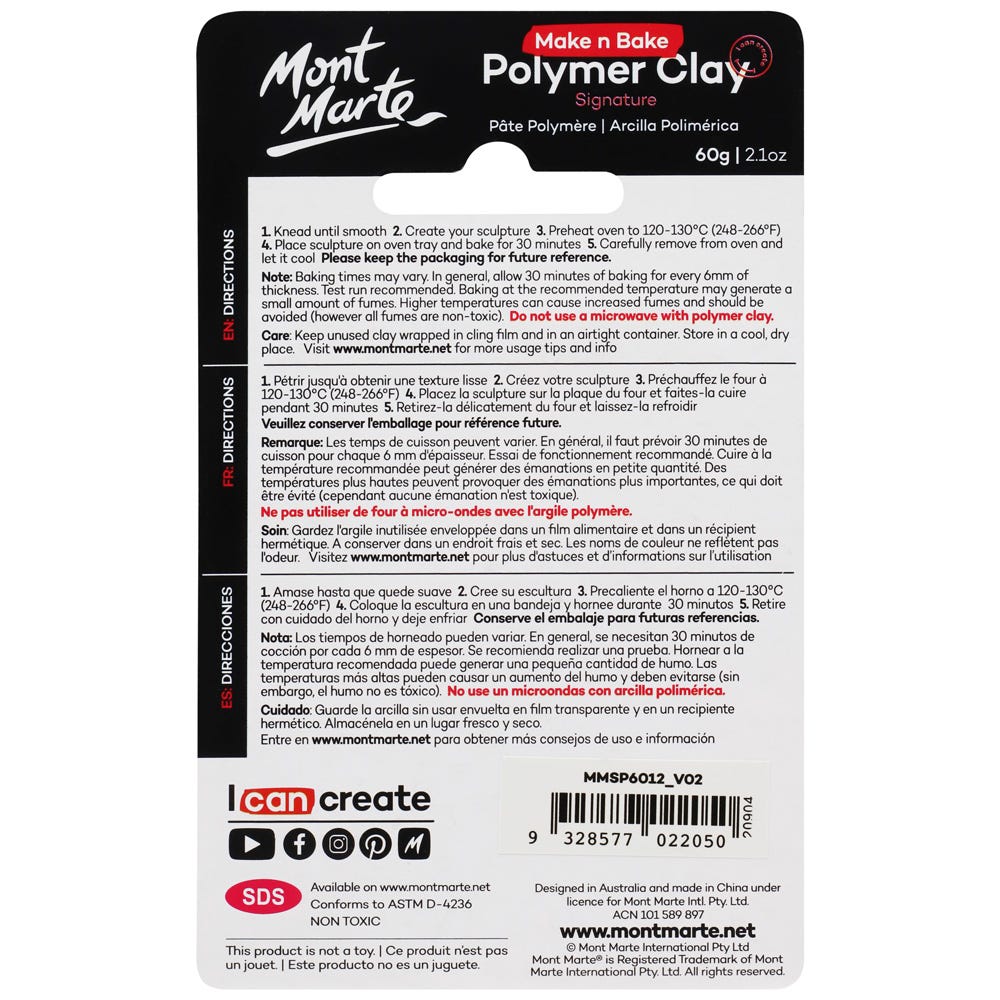 Mont Marte Make N Bake Polymer Clay Signature 60G 2 1Oz Sunflower