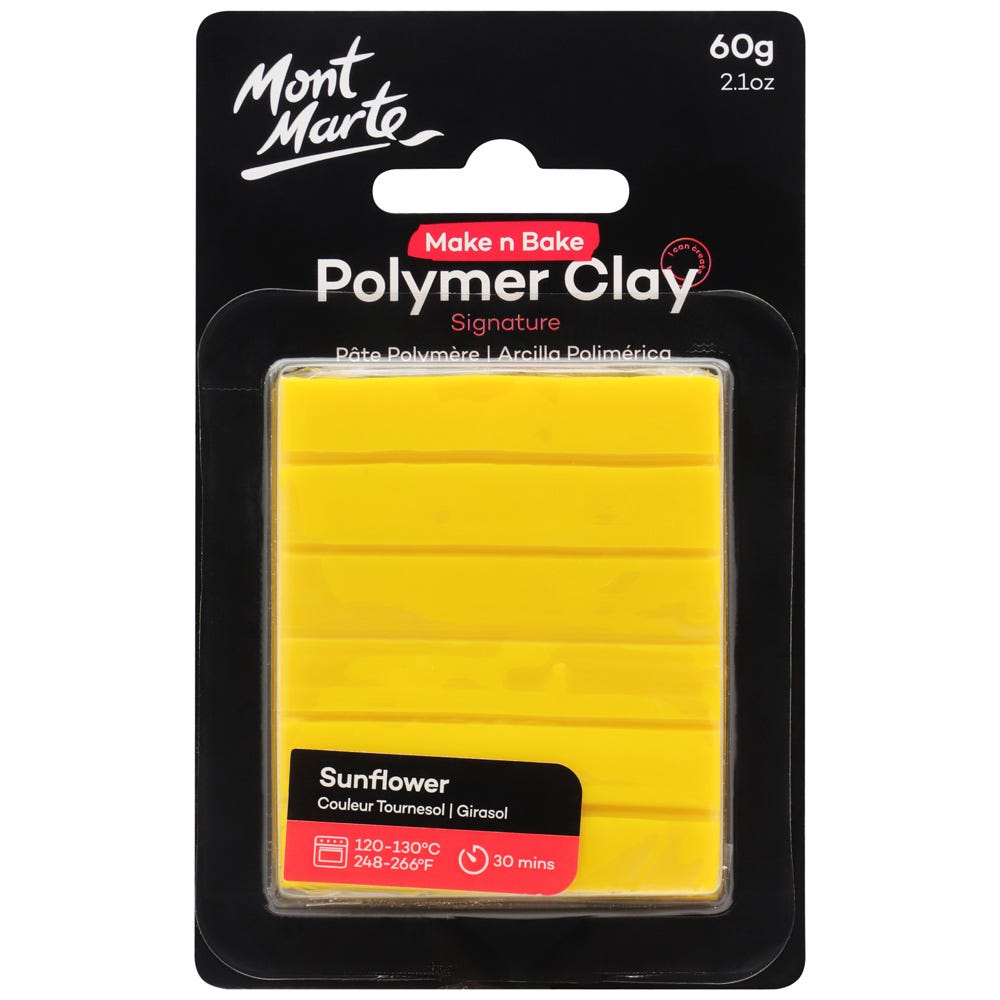 Mont Marte Make N Bake Polymer Clay Signature 60g - Sunflower