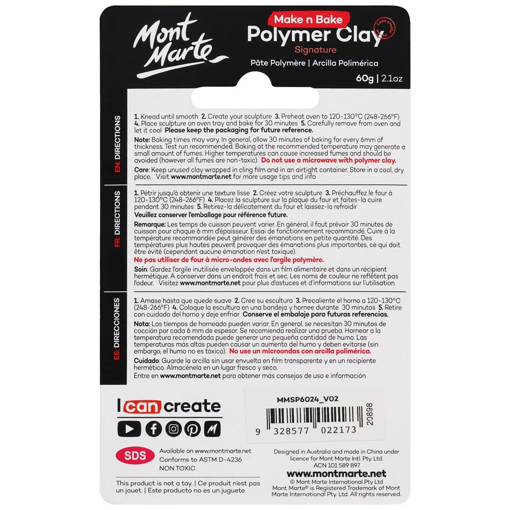 Mont Marte Make N Bake Polymer Clay Signature 60G 2 1Oz Turquoise