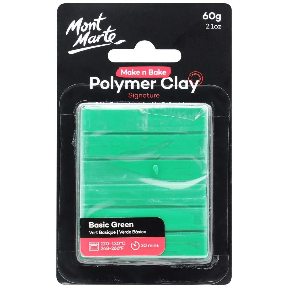 Mont Marte Make N Bake Polymer Clay Signature 60g - Basic Green