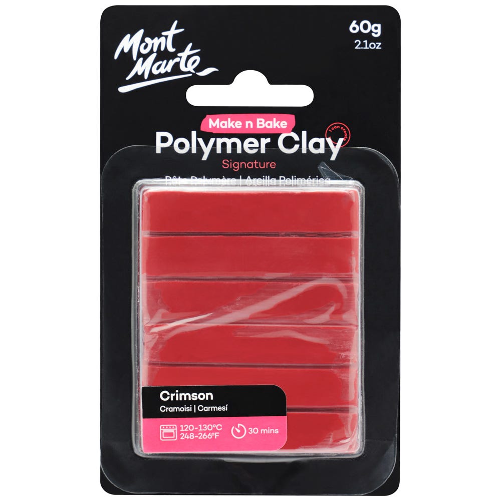 Mont Marte Make N Bake Polymer Clay Signature 60g - Crimson
