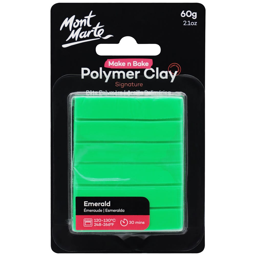 Mont Marte Make N Bake Polymer Clay Signature 60g - Emerald