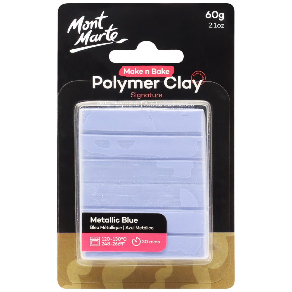 Mont Marte Make N Bake Polymer Clay Signature 60g - Metallic Blue