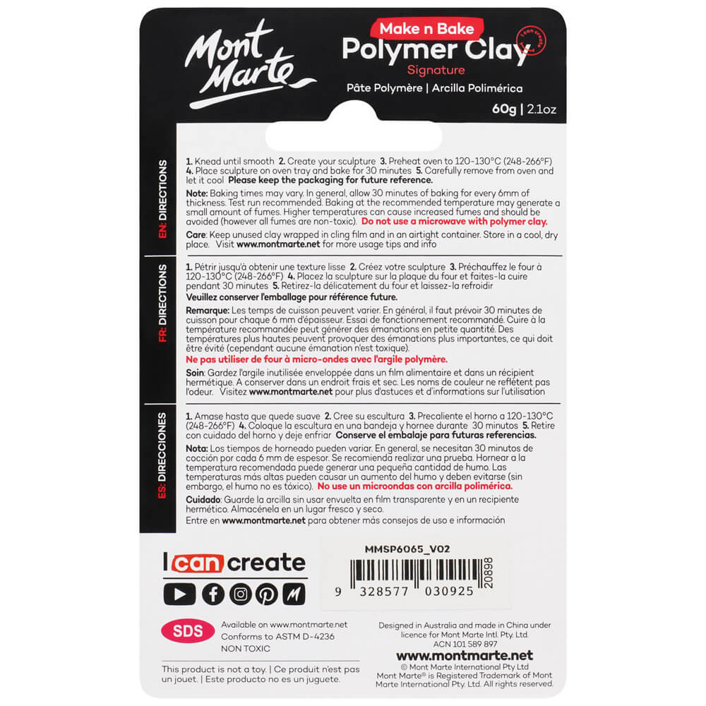 Mont Marte Make N Bake Polymer Clay Signature 60G 2 1Oz Rose Gold