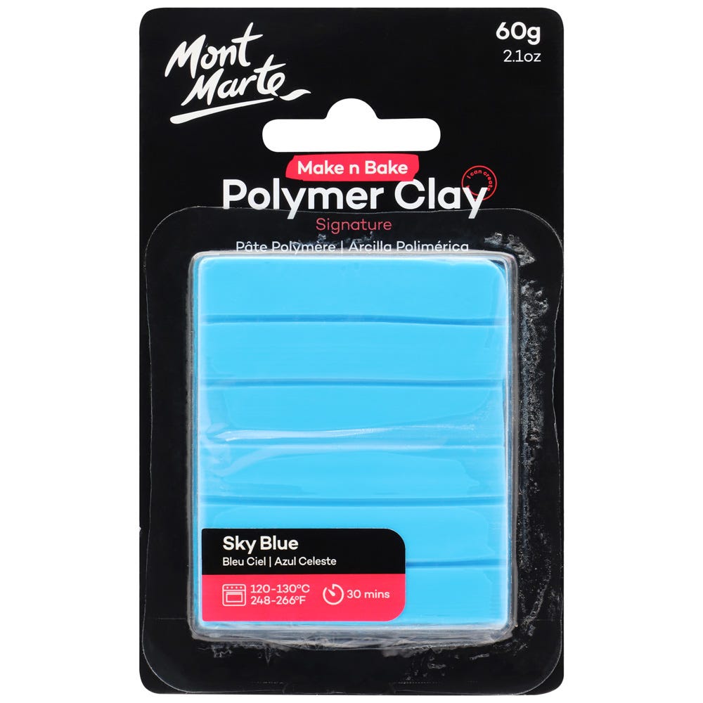 Mont Marte Make N Bake Polymer Clay Signature 60g - Sky Blue