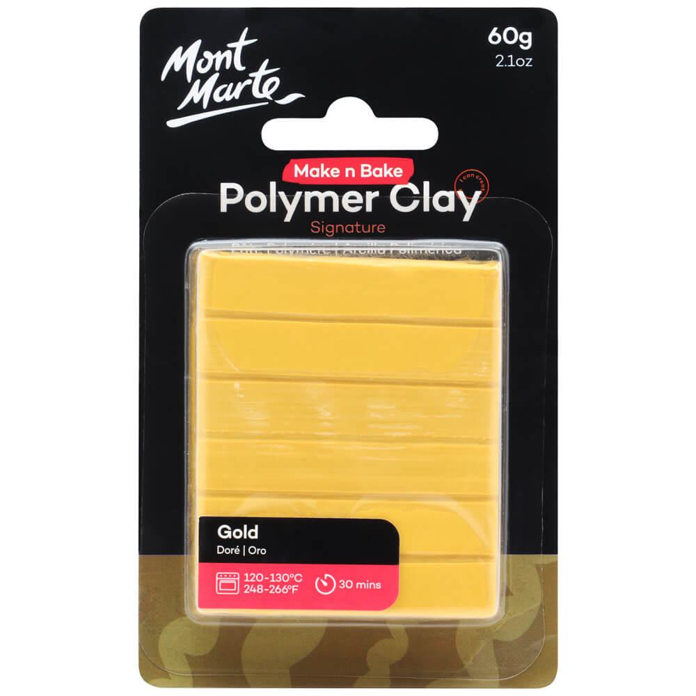 Mont Marte Make N Bake Polymer Clay Signature 60g - Gold