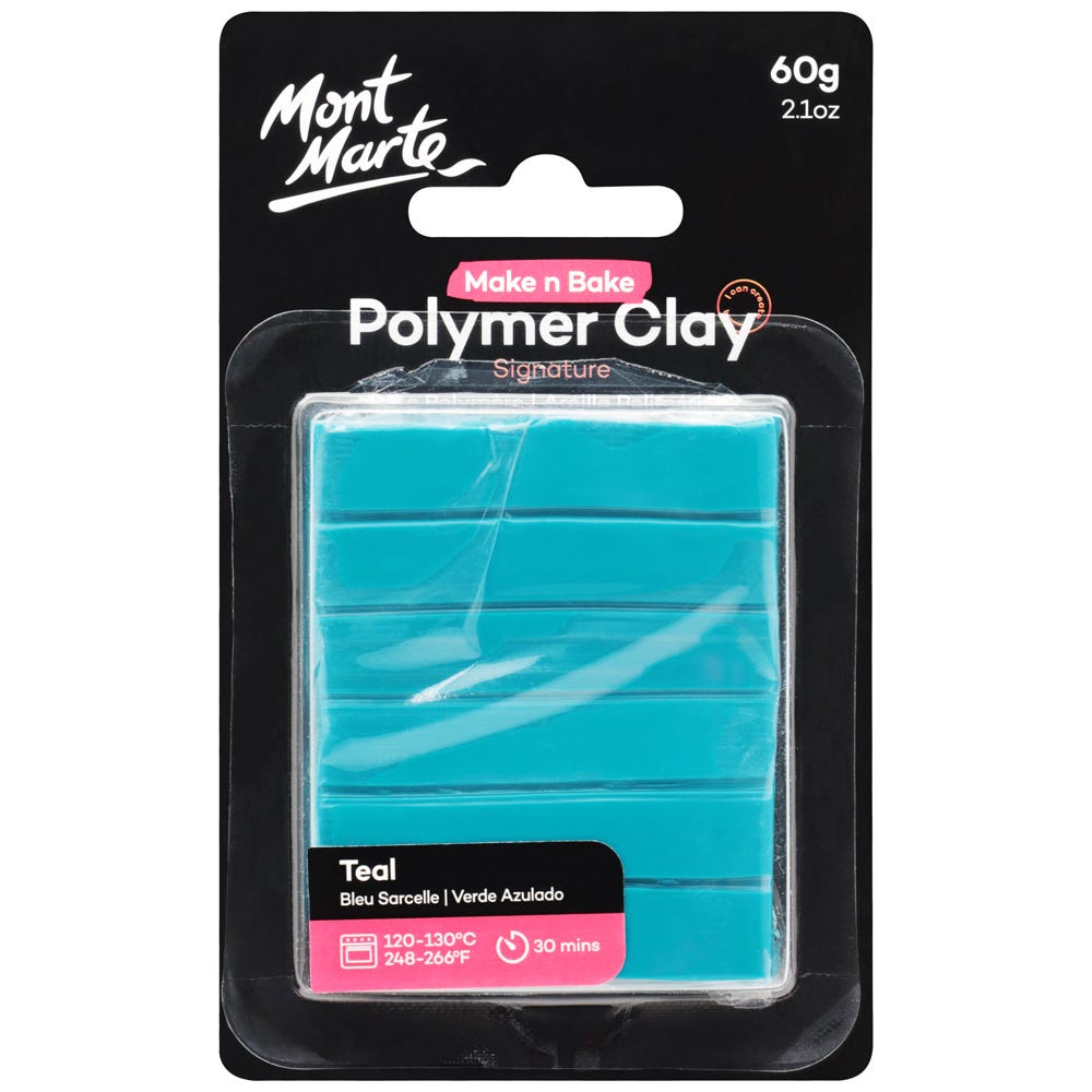 Mont Marte Make N Bake Polymer Clay Signature 60g - Teal