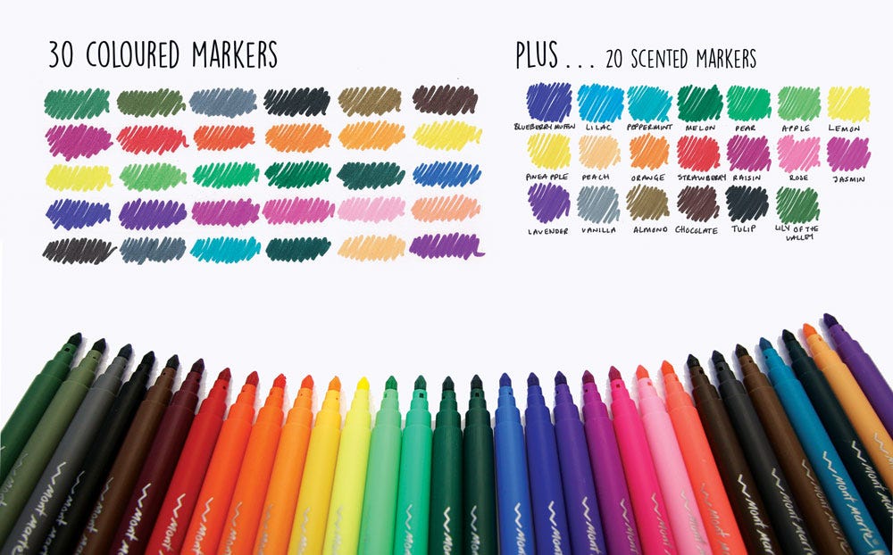 Mont Marte Mammoth Markers Set 50Pc