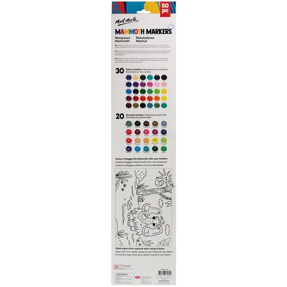 Mont Marte Mammoth Markers Set 50Pc