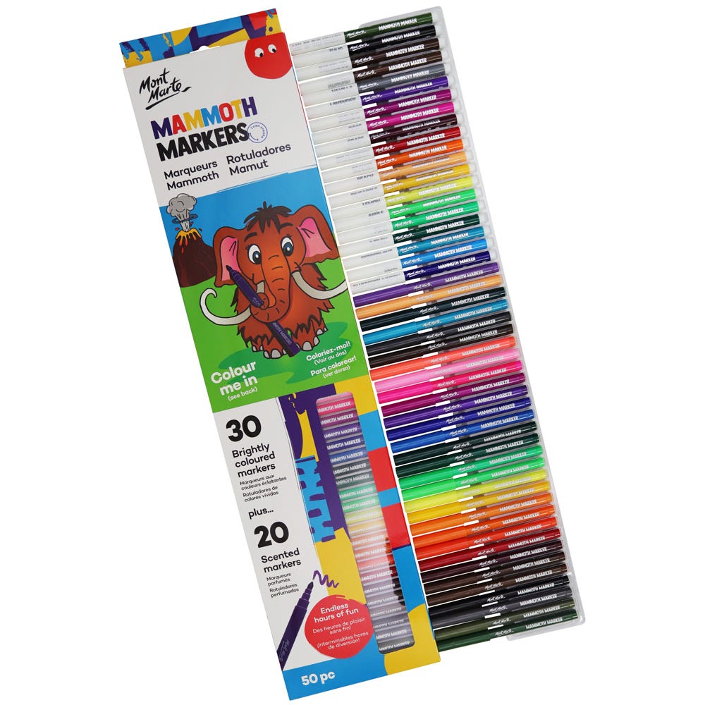 Mont Marte Mammoth Markers Set 50Pc