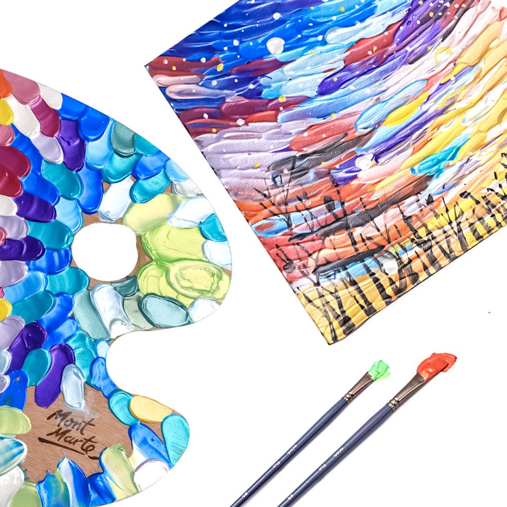 Mont Marte Metallic Acrylic Colour Paint Set Signature 36Pc X 36Ml 1 2 Us Fl Oz