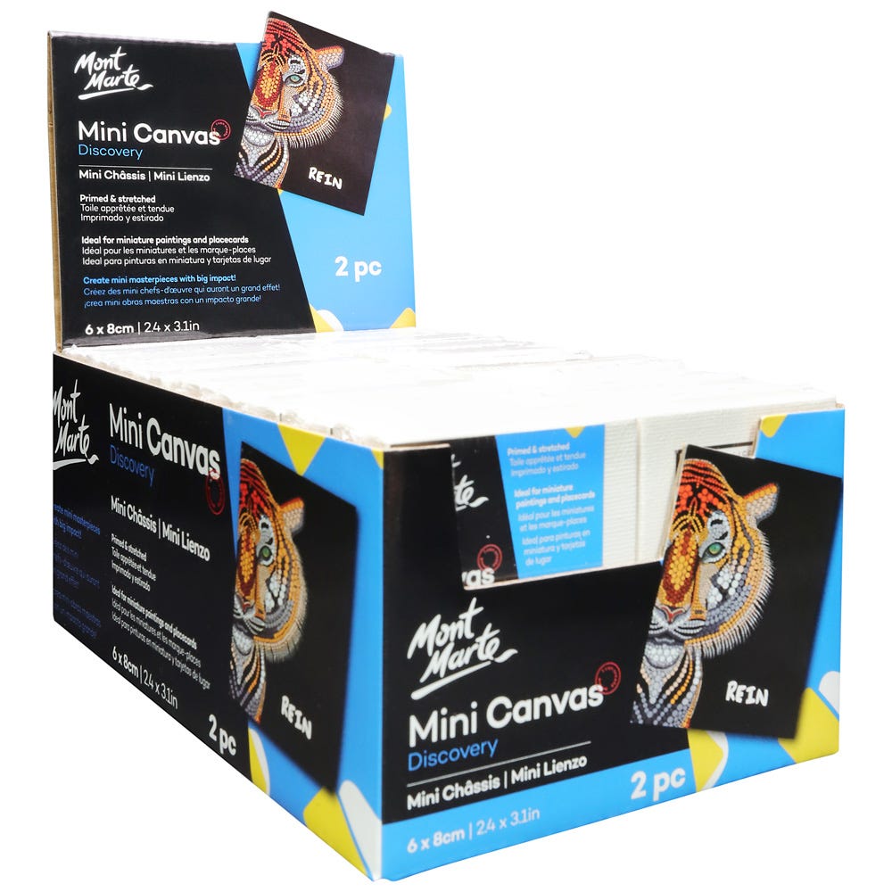 Mont Marte Mini Canvas Discovery 6X8Cm 2 4 X 3 1In 2Pc
