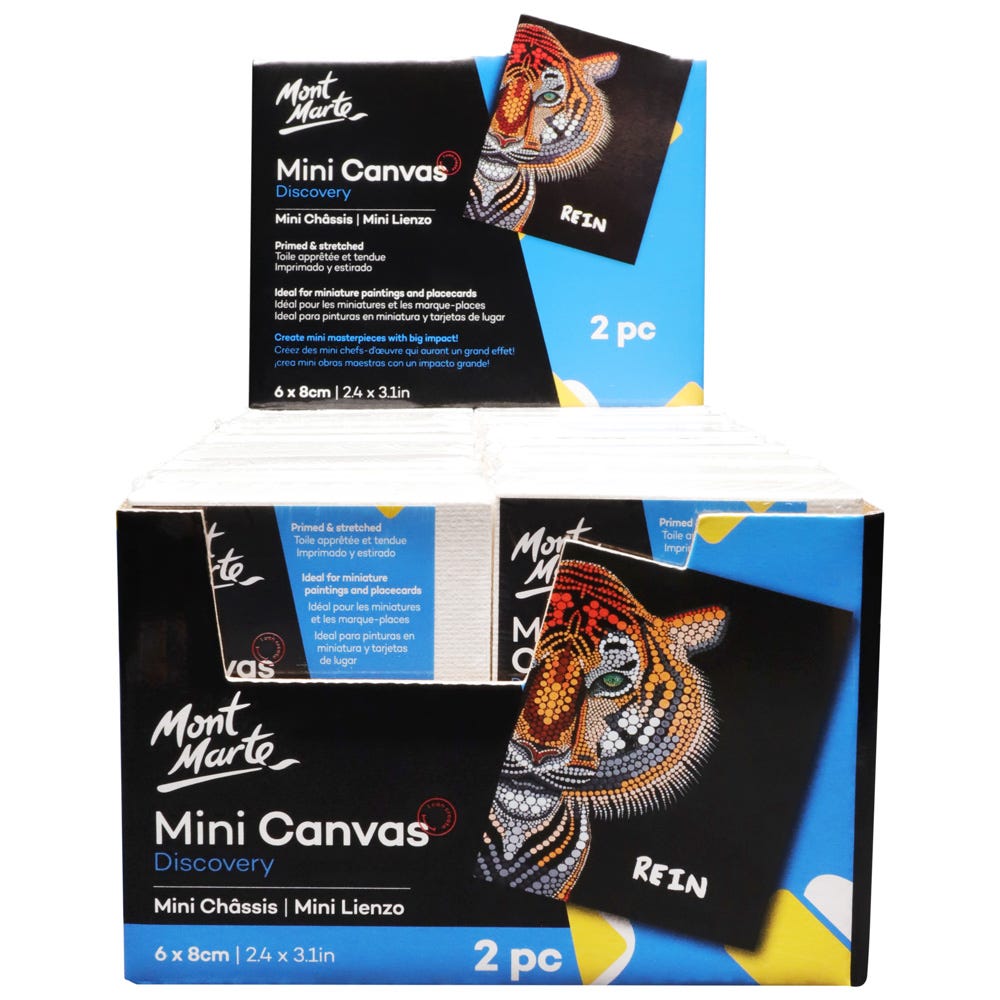 Mont Marte Mini Canvas Discovery 6X8Cm 2 4 X 3 1In 2Pc