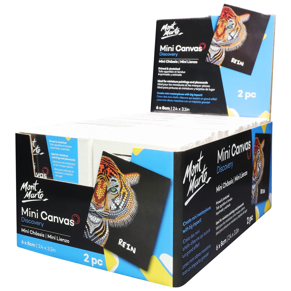 Mont Marte Mini Canvas Discovery 6X8Cm 2 4 X 3 1In 2Pc