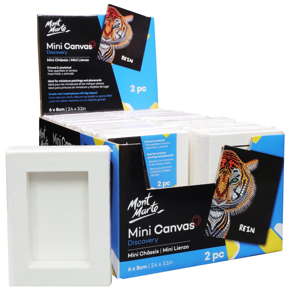 Mont Marte Mini Canvas Discovery 6X8Cm 2 4 X 3 1In 2Pc
