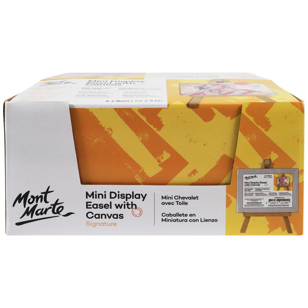 Mont Marte Mini Display Easel With Canvas Signature 6X8Cm 2 4 X 3 1In