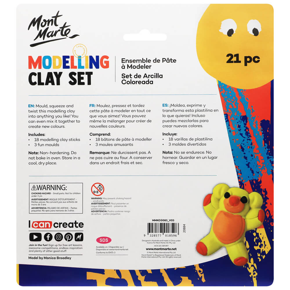 Mont Marte Modelling Clay Set 21Pc