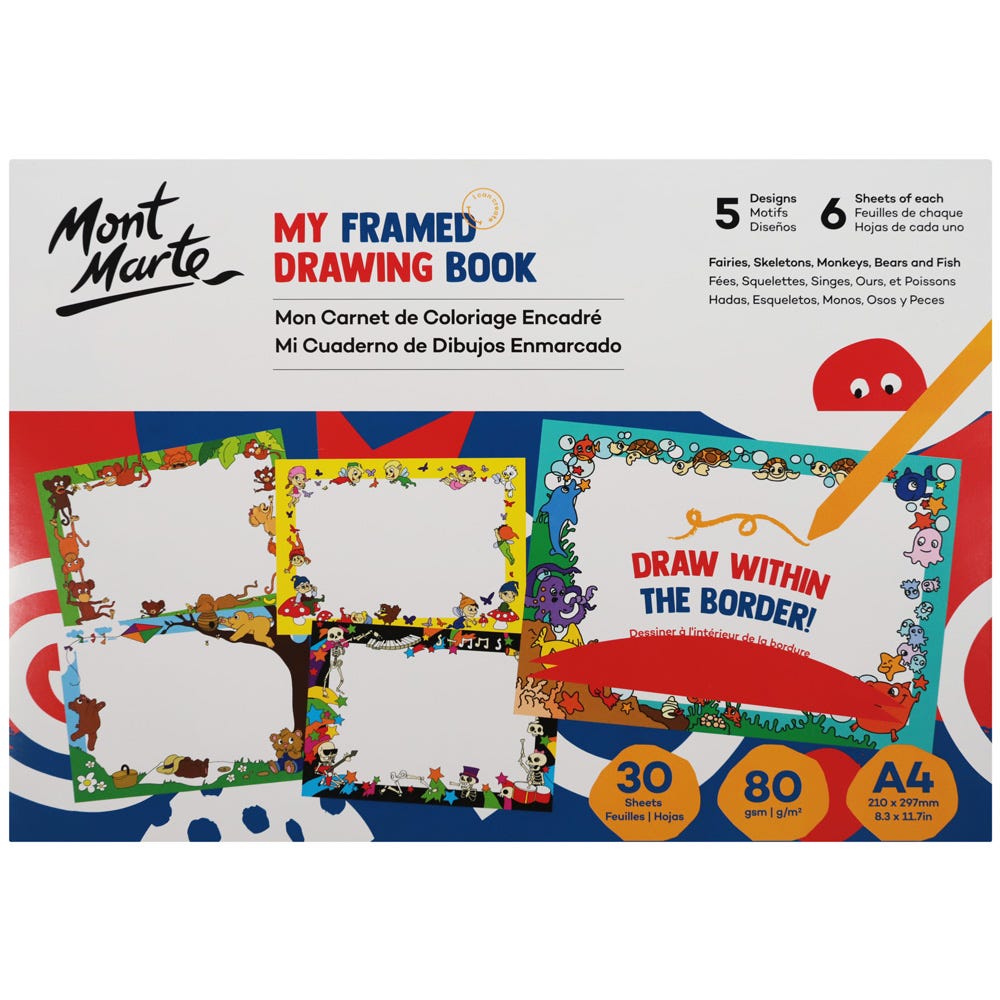 Mont Marte My Framed Drawing Book A4