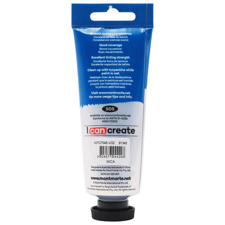 Mont Marte Oil Paint Premium 75Ml 2 5 Us Fl Oz Tube Gold