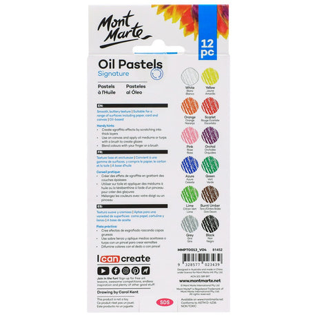 Mont Marte Oil Pastels Signature 12Pc