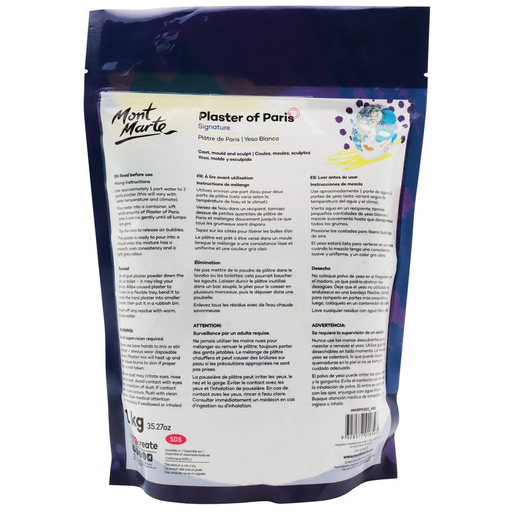 Mont Marte Plaster Of Paris Signature 1Kg