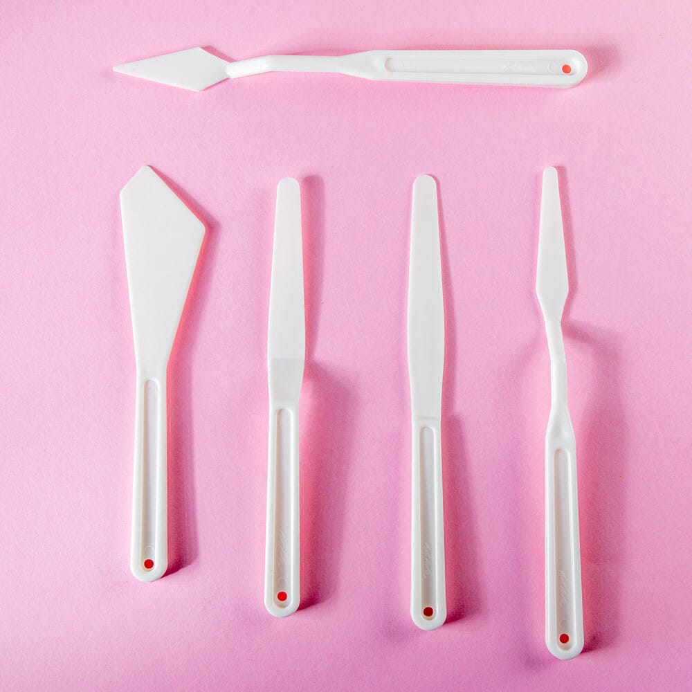 Mont Marte Plastic Palette Knife Set Discovery 5Pc