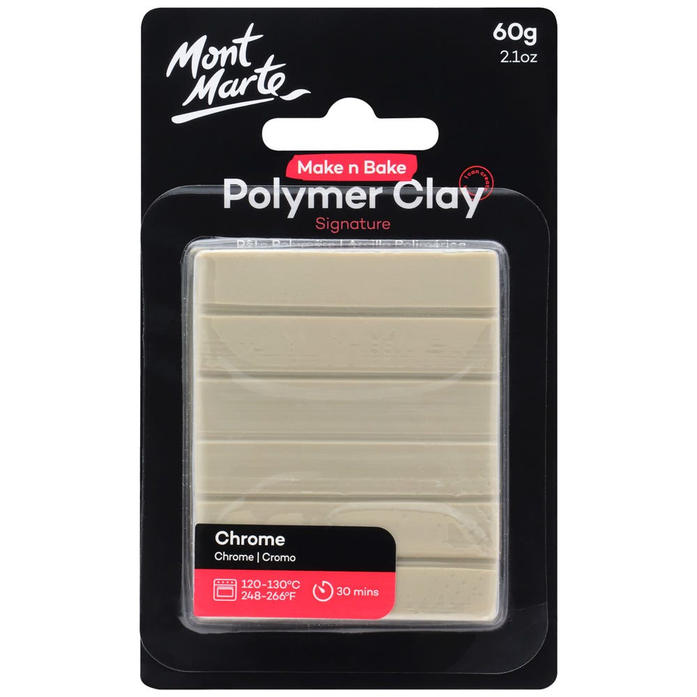 Mont Marte Make N Bake Polymer Clay Signature 60g - Chrome