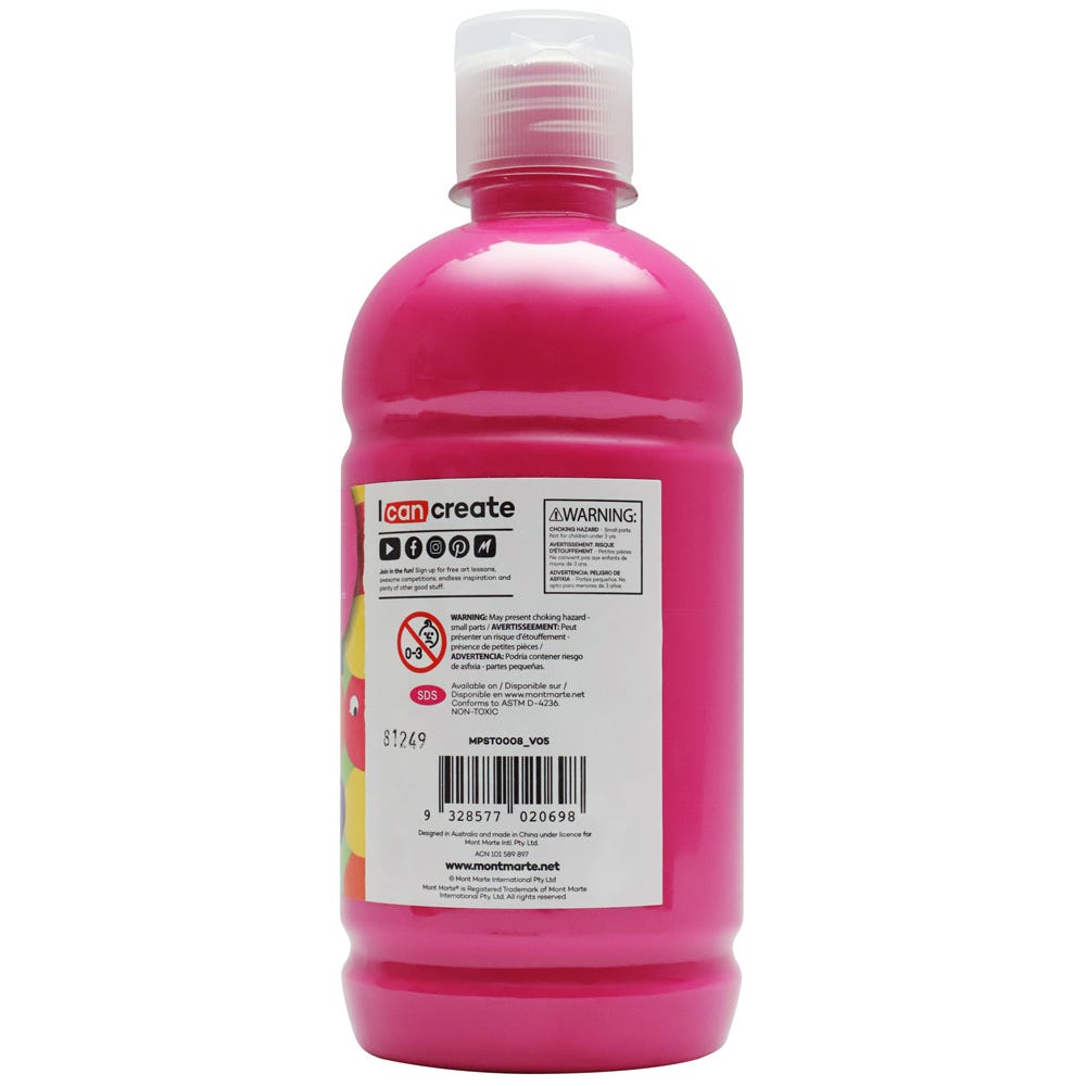 Mont Marte Poster Paint 500Ml 16 91 Us Fl Oz Magenta