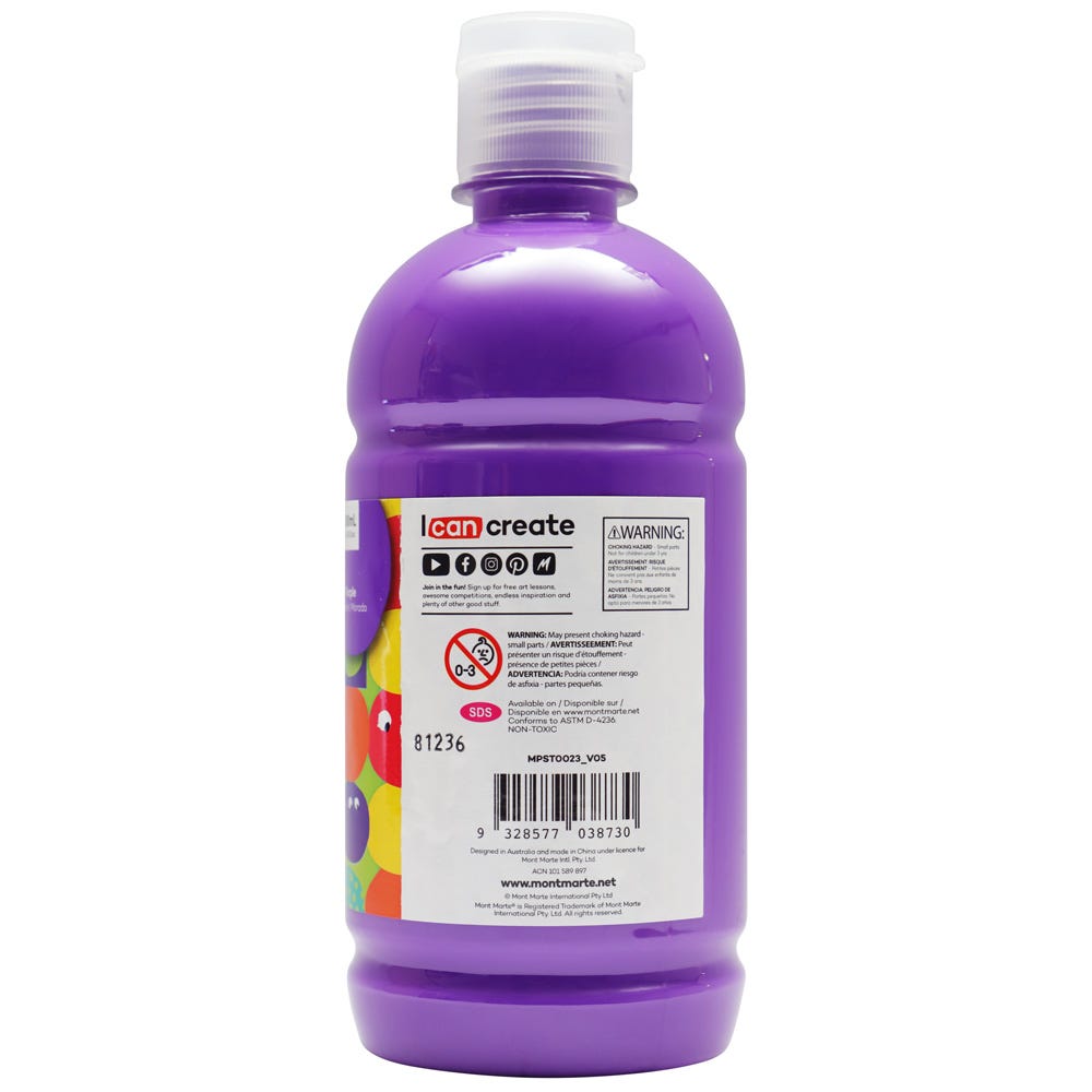 Mont Marte Poster Paint 500Ml 16 91 Us Fl Oz Purple