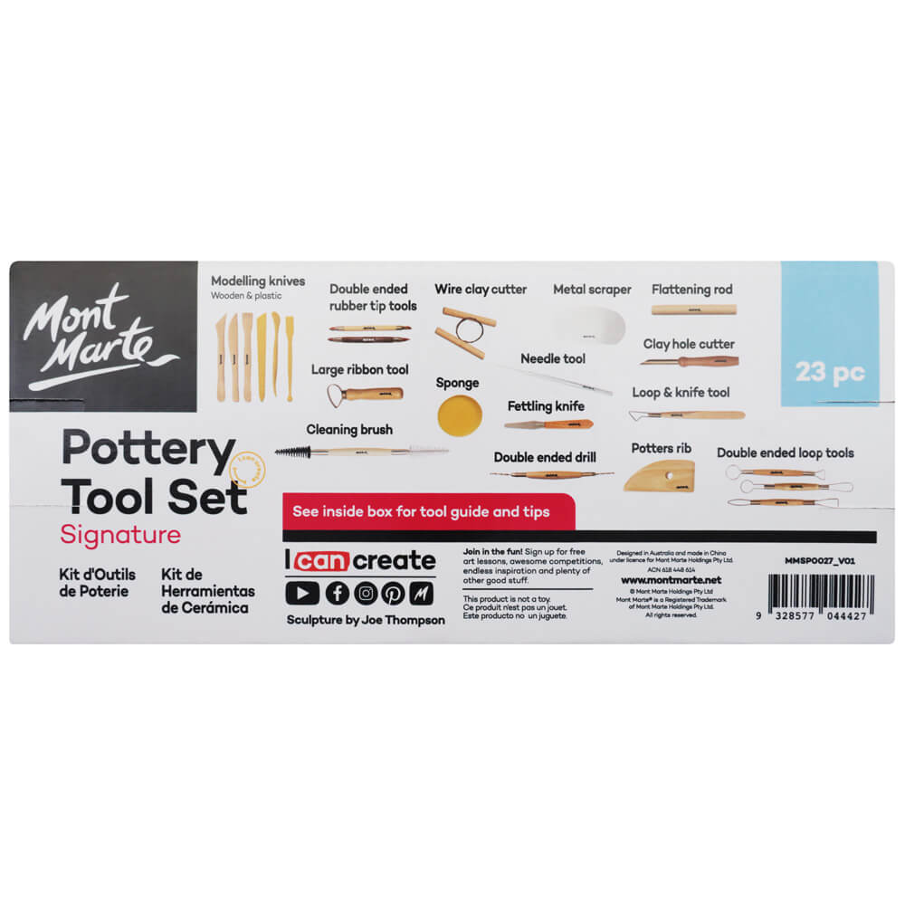 Mont Marte Pottery Tool Set Signature 23Pc