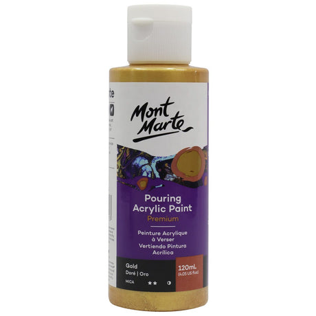 Mont Marte Pouring Acrylic Paint Premium 120ml - Gold