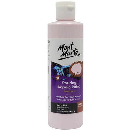 Mont Marte Pouring Acrylic Paint Premium 240ml - Dusty Pink
