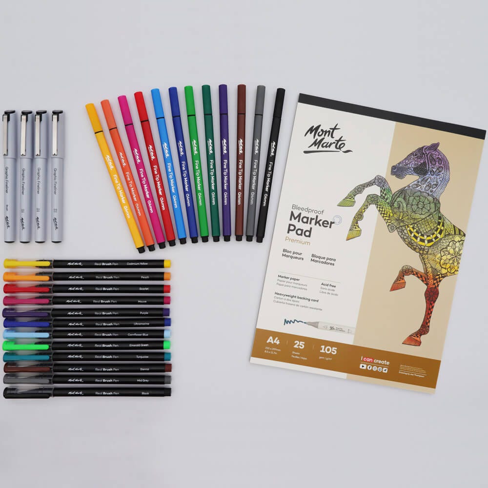 Mont Marte Illustration Marker Set Premium 29Pc