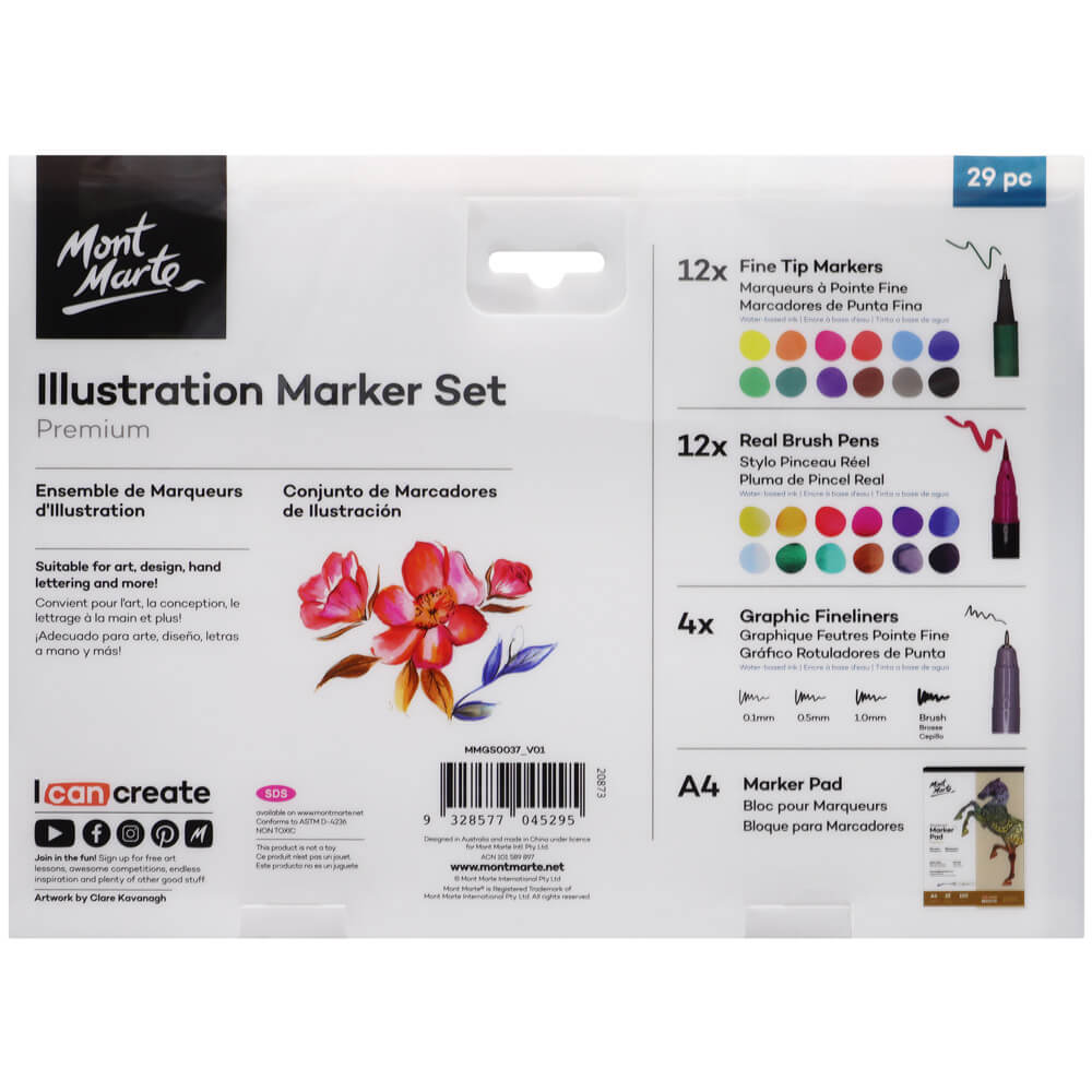 Mont Marte Illustration Marker Set Premium 29Pc