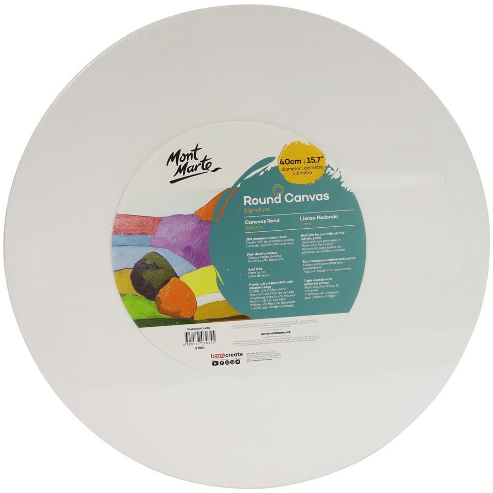 Mont Marte Round Canvas Signature 40Cm (15.7In)