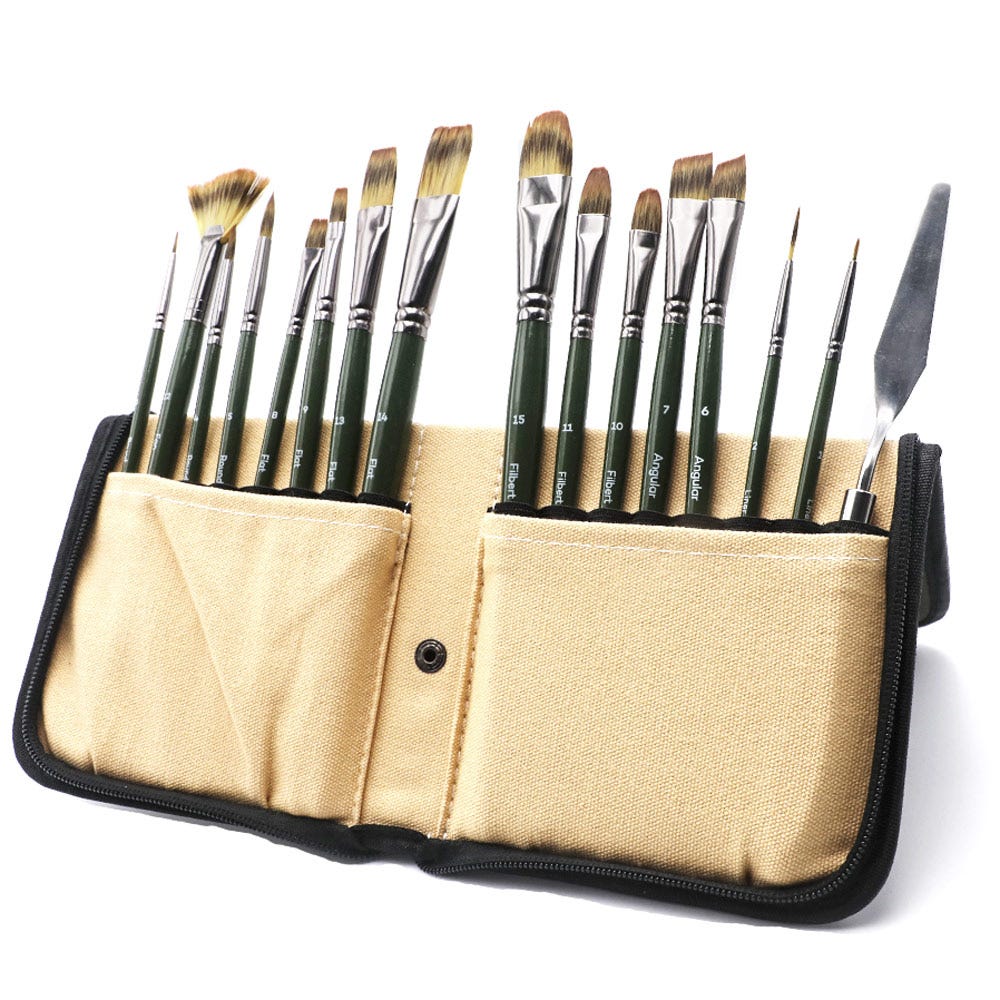 Mont Marte Brush Set With Easel Wallet Signature 17Pc