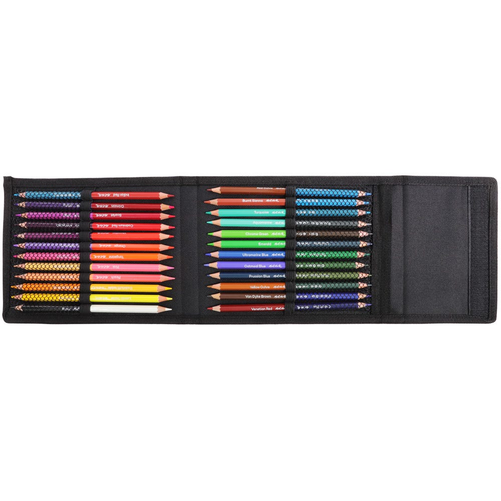 Mont Marte Duo Colour Pencil Easel Wallet Signature 25Pc
