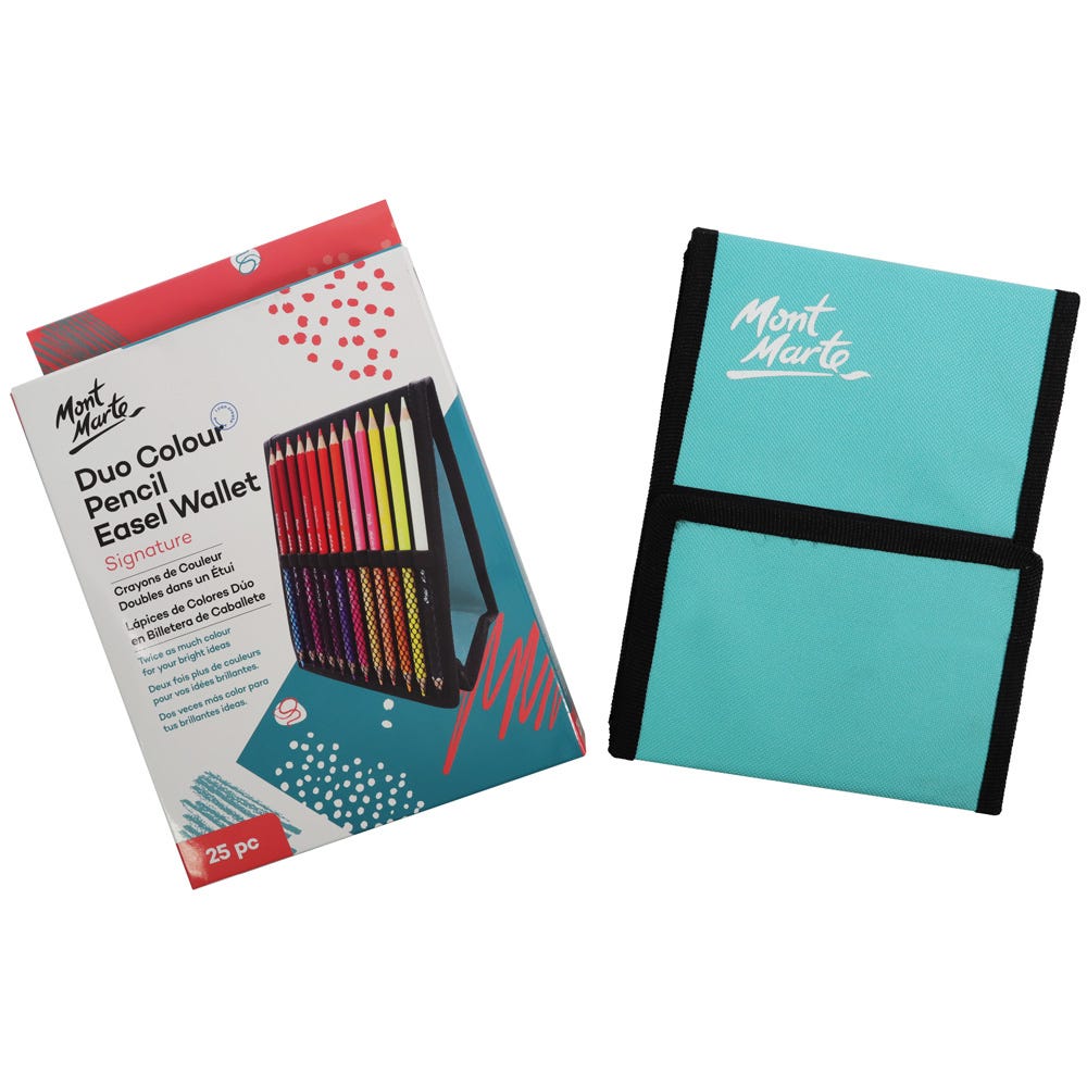 Mont Marte Duo Colour Pencil Easel Wallet Signature 25Pc