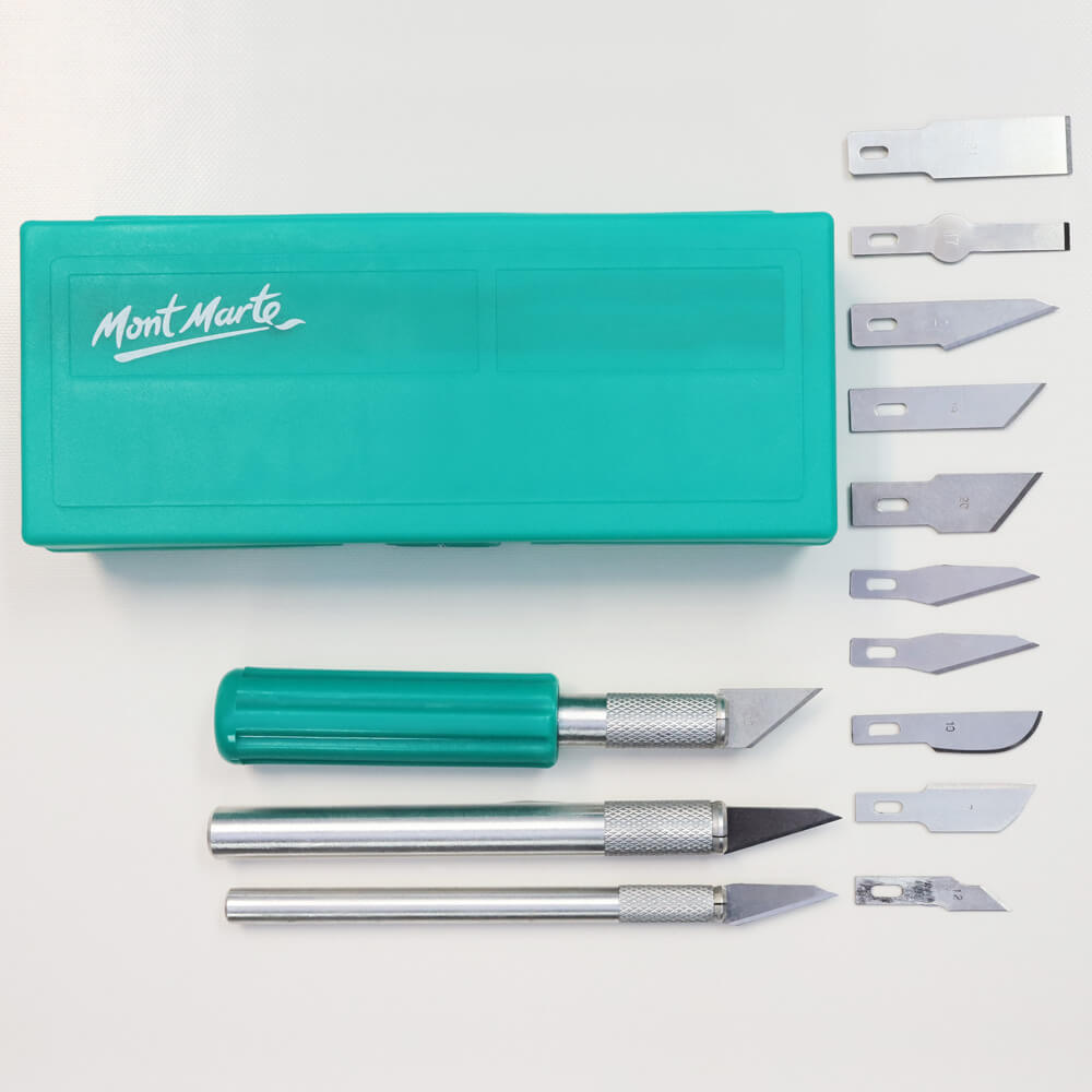 Mont Marte Hobby Knife Set Signature 13Pc