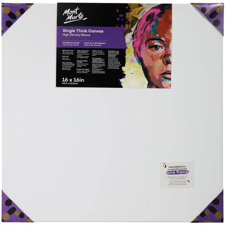 Mont Marte Single Thick Canvas Premium 40.6 X 40.6Cm (16 X 16In)
