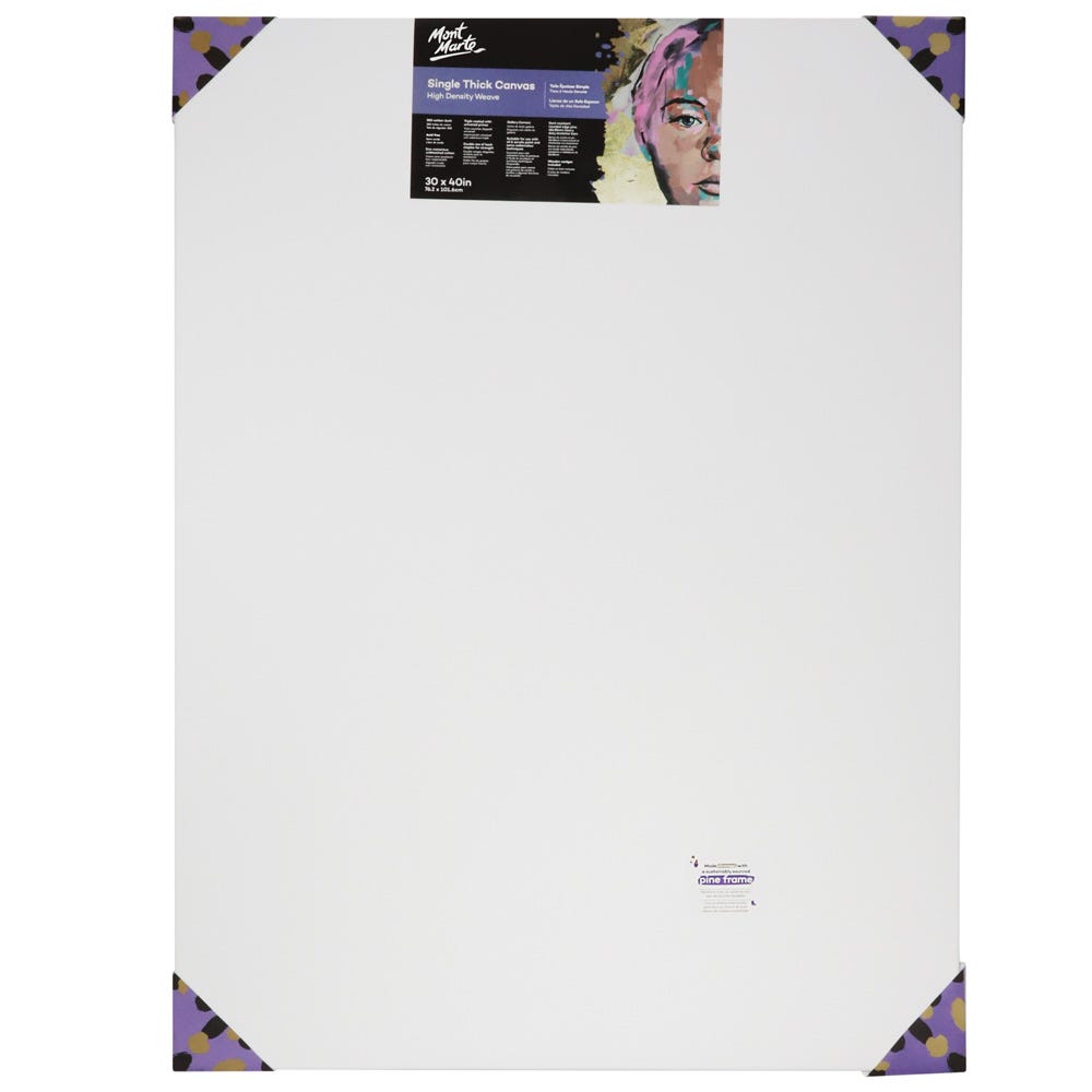Mont Marte Single Thick Canvas Premium 76.2 X 101.6Cm (30 X 40In)