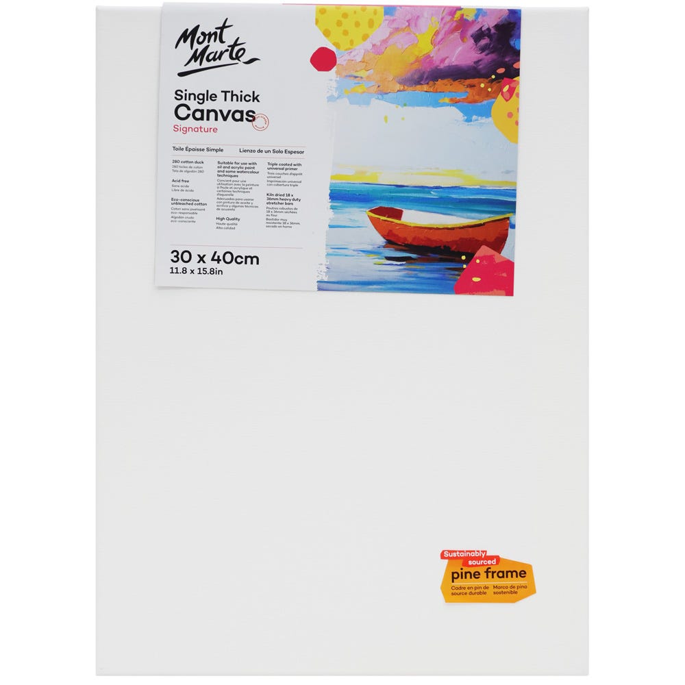 Mont Marte Single Thick Canvas Signature 30 X 40Cm (11.8 X 15.8In)