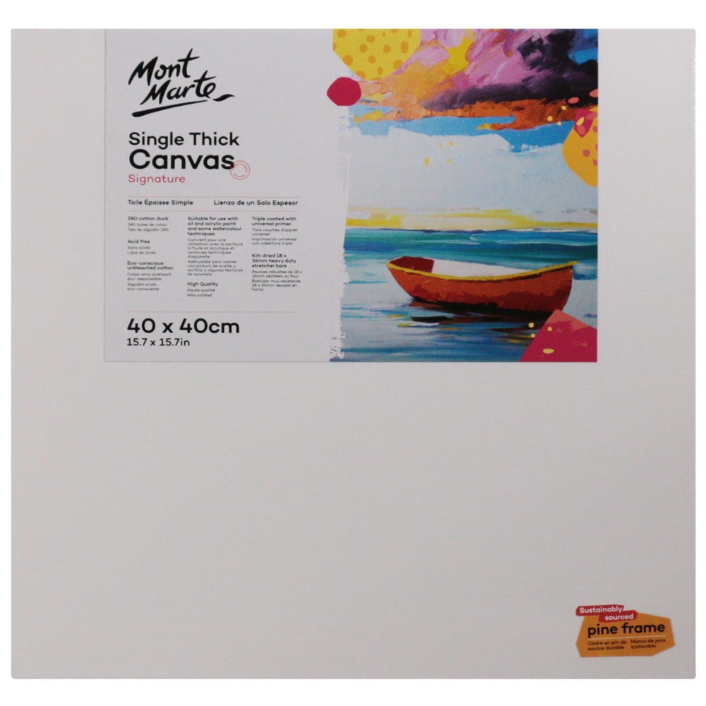 Mont Marte Single Thick Canvas Signature 40 X 40Cm (15.7 X 15.7In)