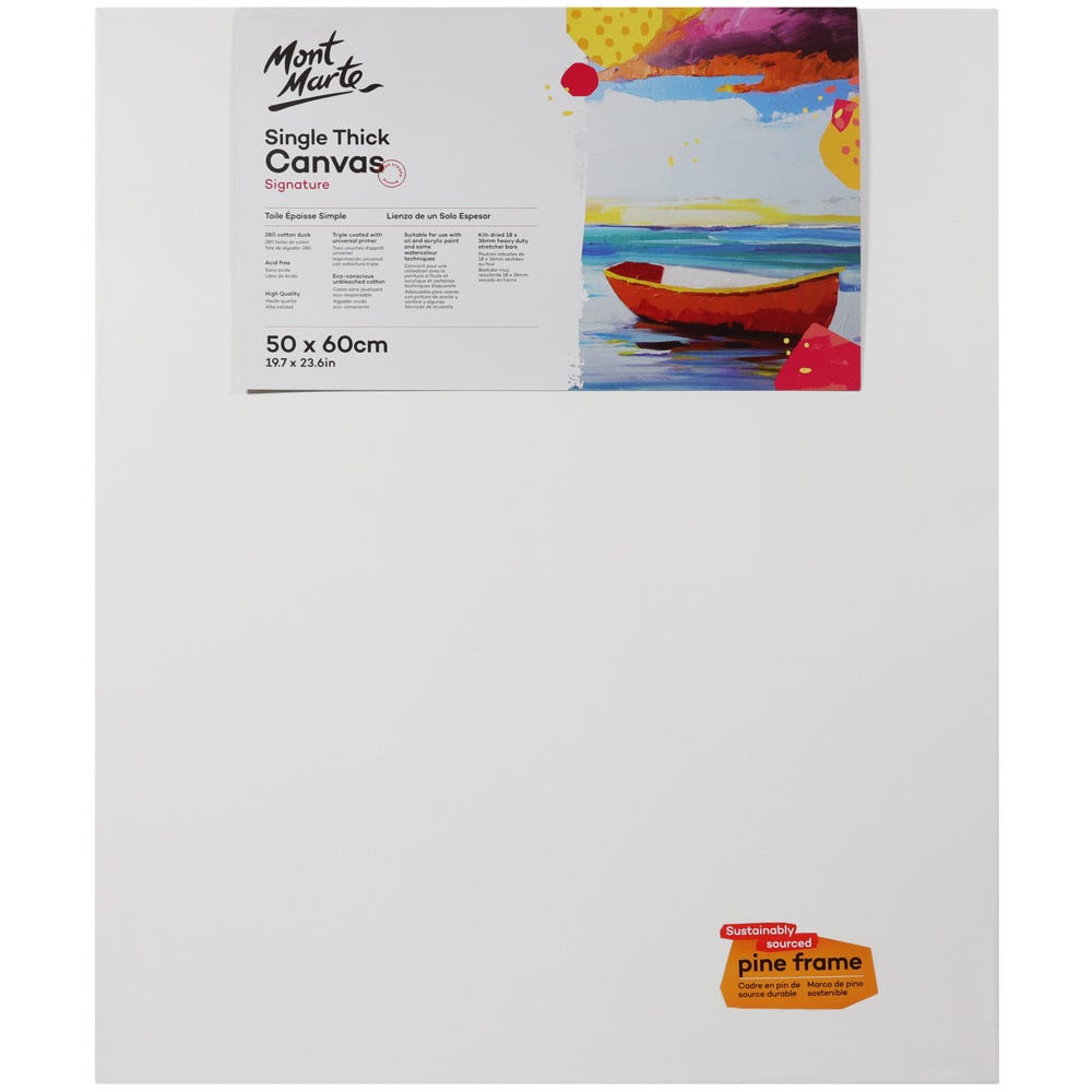 Mont Marte Single Thick Canvas Signature 50 X 60Cm (19.7 X 23.6In)