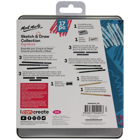 Mont Marte Sketch And Draw Collection Signature 17Pc