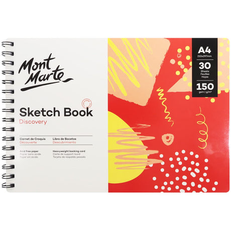 Mont Marte Sketch Book Discovery A4 (8.3 X 11.7In) 30 Sheets 150Gsm