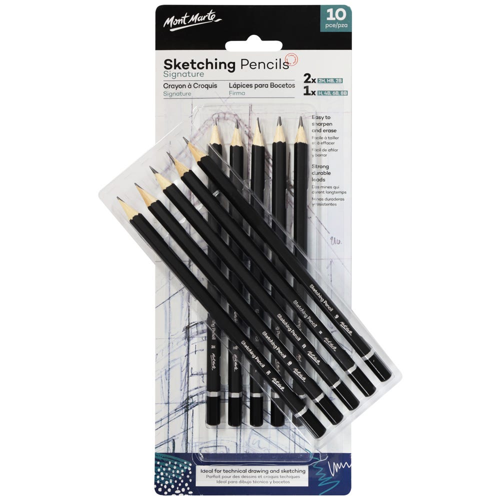 Mont Marte Sketching Pencils Signature 10Pc