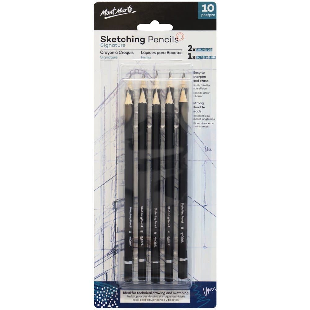 Mont Marte Sketching Pencils Signature 10Pc