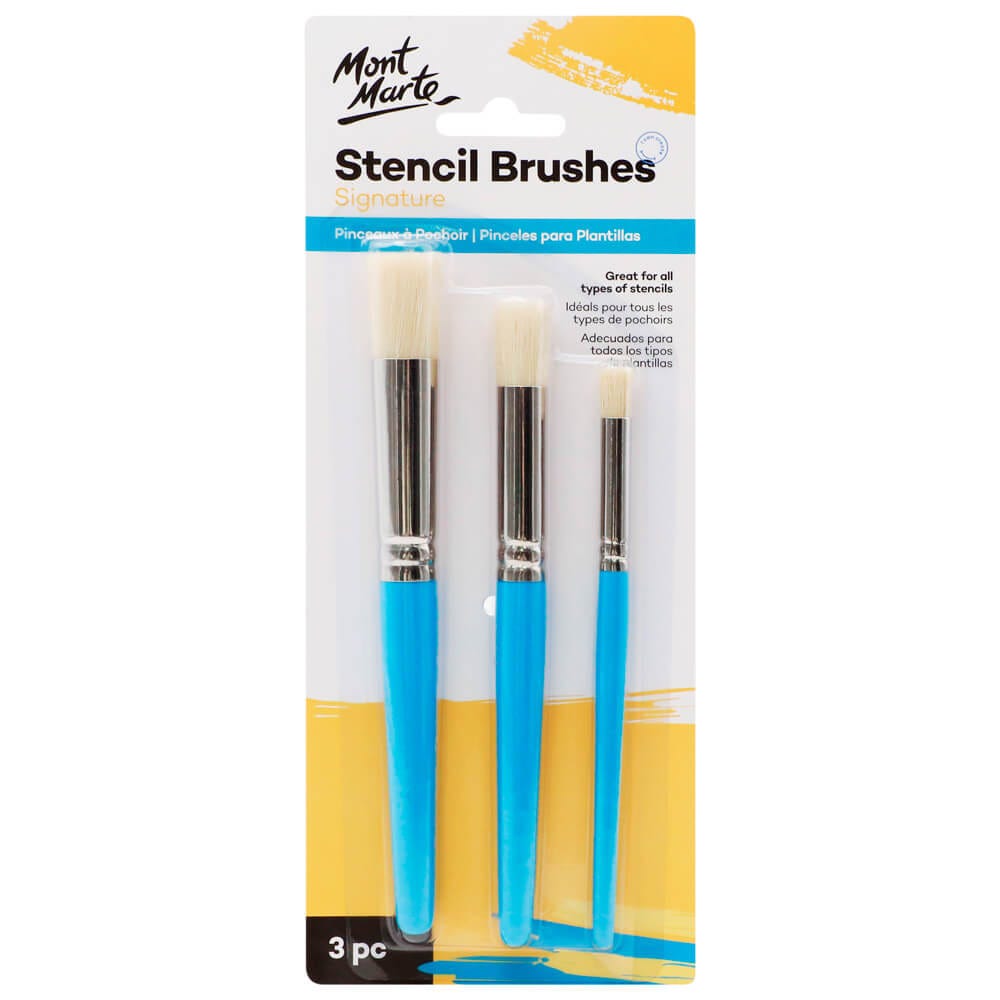 Mont Marte Stencil Brushes Signature 3Pc